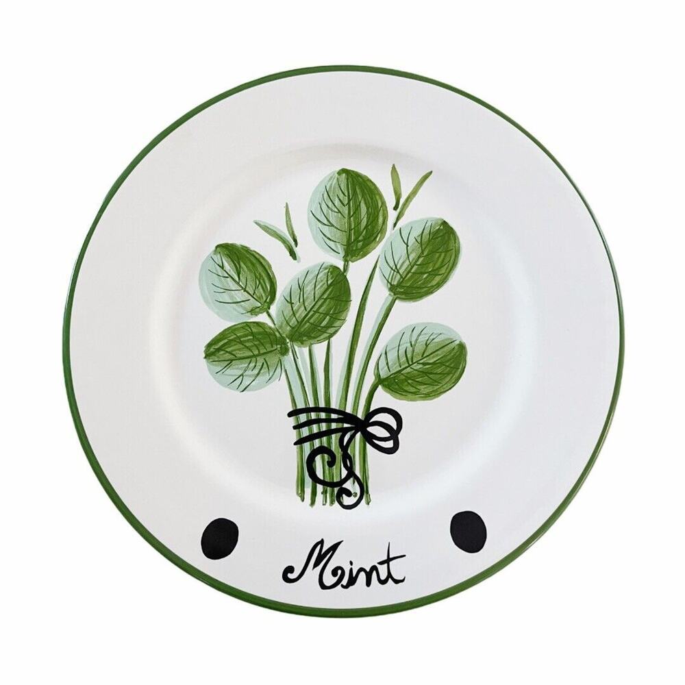 Made in Portugal Gold Creations 8” “Mint” Ceramic Tidbit Dish